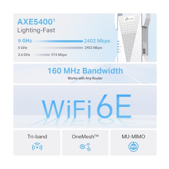 REPETIDOR WIFI 6E MESH TP-LINK AX5400 /RE815XE