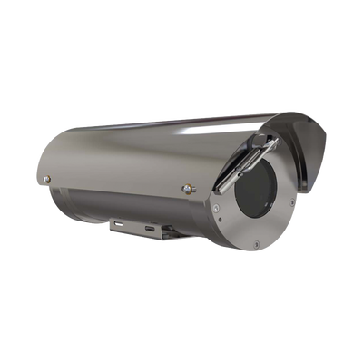 Camara IP Zoom con gabinete antiexplosion 2MP, 32X, IP68, WiseStream II / conexion de fibra optica monomodo / con wiper