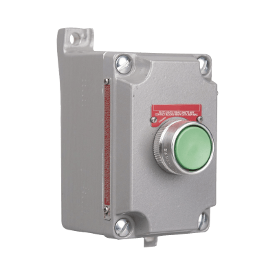 Estación de Control de Un Solo Botón Pulsador de Contacto Momentáneo/ Color Verde (Start) / Uso en Áreas Clasificadas