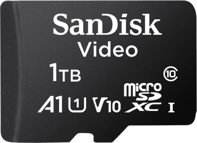 Memoria microSD SanDisk 1TB (1024GB) / Alta Resistencia / Videovigilancia / Clase 10