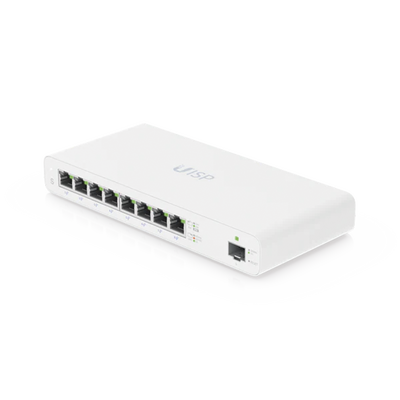 UISP Switch Gigabit PoE Pasivo de Capa 2 con 8 Puertos para Implementaciones MicroPoP