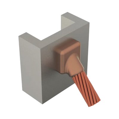 Molde para soldadura Exotermica de superficie Vertical a cable 2/0 Awg en 45 Grados