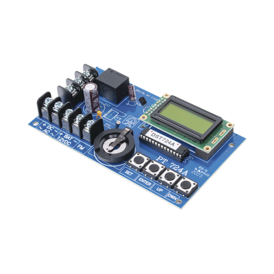 Temporizador tipo tarjeta para eventos de hasta 365 días, las 24 horas de 1 canal, con pantalla LCD, capacidad de respaldo