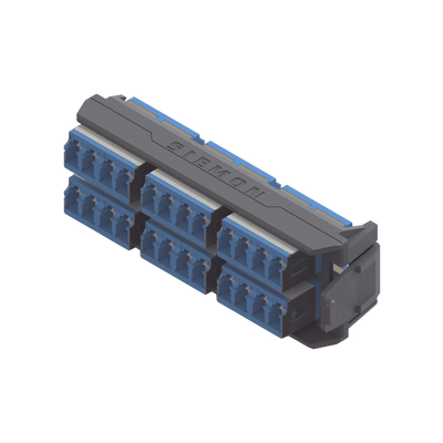 Placa Acopladora LightVerse, 12 Conectores Dúplex LC/UPC Shuttered, Acepta hasta 24 Fibras Monomodo