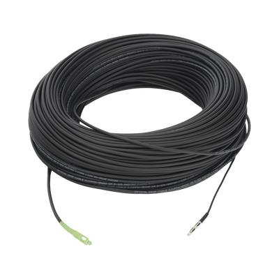 Rollo de Fibra Óptica Drop Redonda G657A2 Monomodo Simplex de 200 Metros con Conectores SC/APC-SC/APC para Instalaciones Aéreas, Subterráneas o a la Intemperie