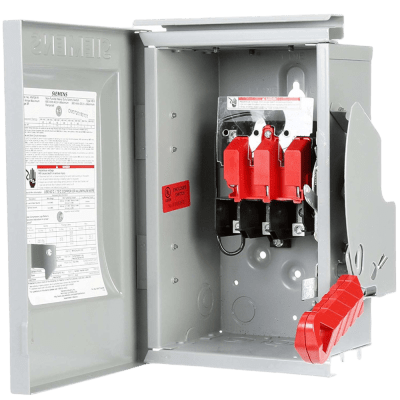 Interruptor de Seguridad GNF323A, 240Vca, 3 polos, 100 Amp, sin portafusibles, Nema 1.