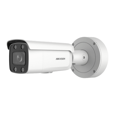 Bullet IP 4 Megapixel / Imagen a Color 24/7 / Lente 3.6 - 9 mm / Luz Blanca 60 mts / WDR 130 dB / Exterior IP67 / Captura Facial / Videoanaliticos (Filtro de Falsas Alarmas) / MicroSD / ACUSEARCH