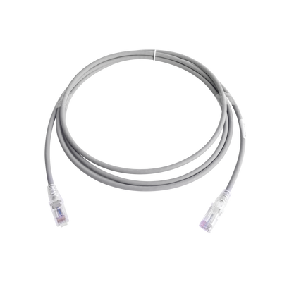 Patch Cord MC6 Modular Cat6 UTP, CM/LS0H, 2.13 Metros (7 Pies), Color Gris, Versión Bulk (Sin Empaque Individual)