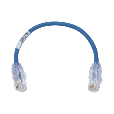 Cable de Parcheo UTP, Cat6A, Diámetro Reducido (28 AWG), CM/LSZH, Color Azul, 20.3 cm (8 pulgadas)
