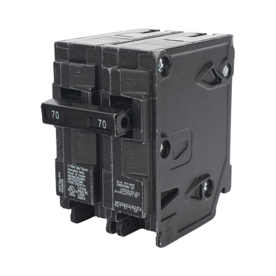 Interruptor automático enchufable tipo QP 2 polos, 70 amp