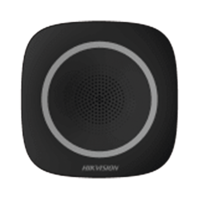 (AX PRO) Sirena Inalámbrica Interior / Color Negro / 110 dB / Estrobo Color Azul 