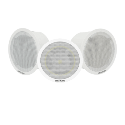 Kit Altavoz principal y 2 bocinas secundarias, solo alimenta la principal  | Bluetooth |  Hik-Connect | Musical Ambiental | Voceo | Calendarización de audios 