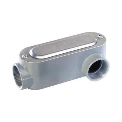 Caja Oval Roscada tipo LL de 1 1/2" (38.1 mm) / Incluye tapa y tornillos.