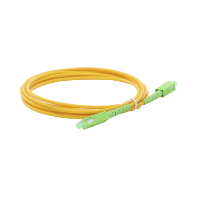 Jumper de Fibra Óptica Monomodo SC/APC-SC/APC Simplex de 3 Metros (9.84 Pies), 3mm