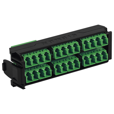 Placa Acopladora LightVerse, 12 Conectores Dúplex LC/APC Shuttered, Acepta hasta 24 Fibras Monomodo