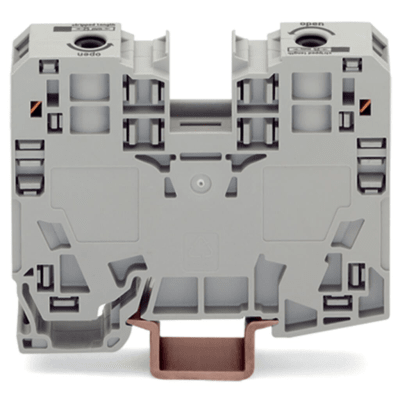 Borna de Paso, 35 mm², POWER CAGE CLAMP, 125 A, 1000 V, Montaje Carril DIN 35x15, Gris, Para Conductores 6-35 mm², Conectores Laterales, Marcaje Lateral