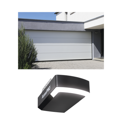 KIT COMPLETO Puerta D/ Garage 18x8 Pies / Lisa Linea Central / Color blanco / Insulada / Incluye Motor FS1000APPRT / 1/2HP / Fuerte/Silencioso/Luz LED/Motor DC .