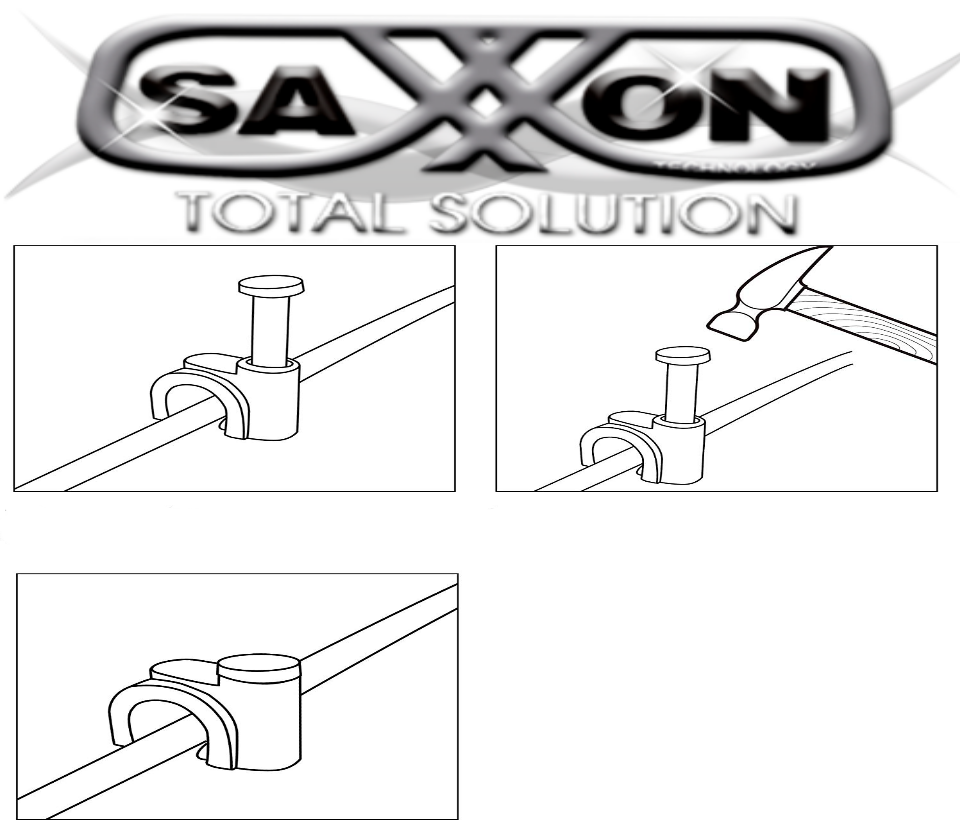 SAXXON GRA955B - Bolsa de 50 grapas de pared/ Color blanco/Diametro: 6mm / Con clavo de 3/4 para concreto de alta resistencia - Imagen 4