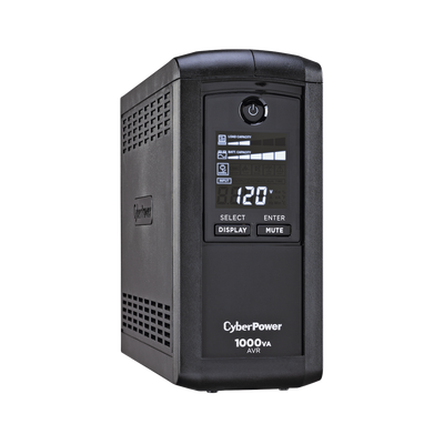 UPS de 1000 VA/600 W, Topología Línea Interactiva, Entrada 120 Vca NEMA 5-15P, Tipo Mini Torre, Con 9 Tomas NEMA 5-15R