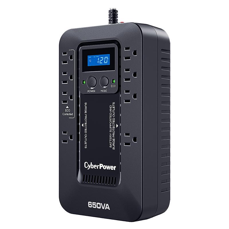 UPS/NO BREAK CYBERPOWER EC650LCD 650VA/390W STANDBY/LCD/ 8CONT