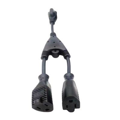 Cable con derivación Vca / 1 Entrada macho Vca / 2 salidas hembra Vca  