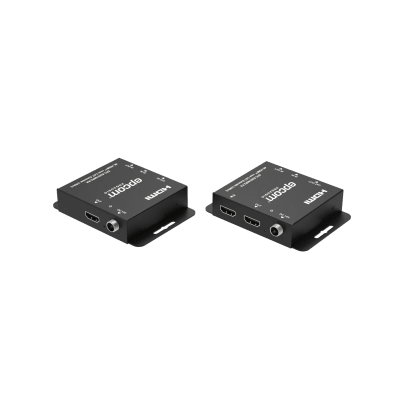 Kit Extensor HDMI | 4K30 hasta 100m | Cat6 | Transmisión sin Compresión | Soporta PoC Bidireccional | EDID y Audio 5.1CH