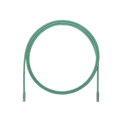 Cable de Parcheo UTP, Cat6A, 24 AWG, CM, Color Verde, 0.61 Metros (2 Pies)