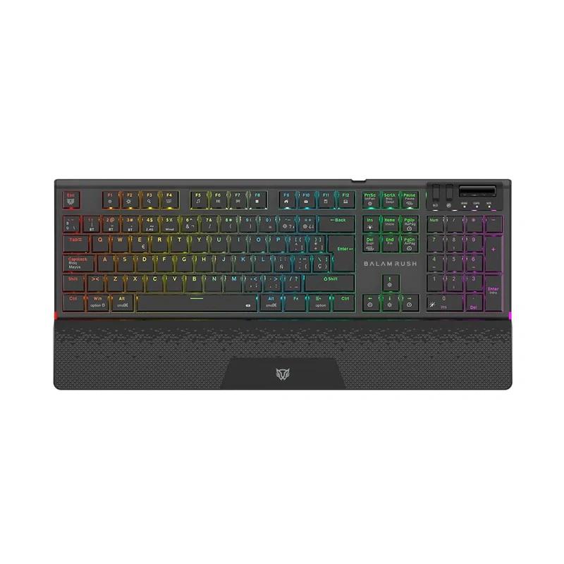 TECLADO GAMER BALAM RUSH BR 940382 DOMINATE EXPERT GK979I LED RGB TECLADO INALAMBRICO RF NEGRO