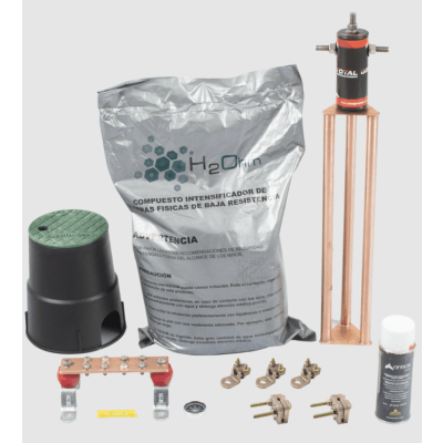 Kit de tierra física modelo TG30AB con Electrodo Magnetoactivo, capacidad: 30 AMP