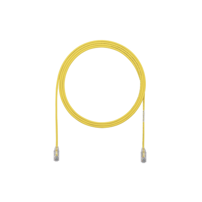 Cable de Parcheo TX6, UTP Cat6, Diámetro Reducido (28AWG), Color Amarillo, 0.91 Metros (3 Pies)