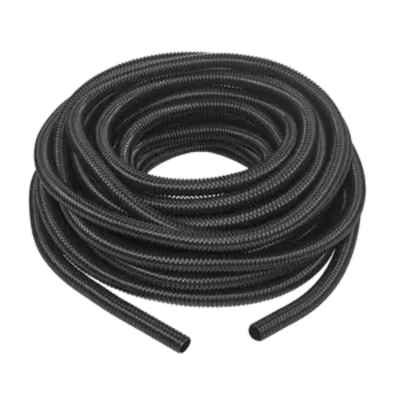 Manguera hermética flexible tipo PolyTuff no metálica, negra de 3/4", 100 pies. Uso comercial/industrial.