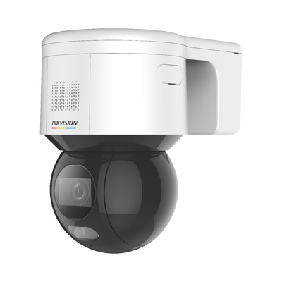 Domo PT IP 4 Megapixel / Imagen a Color 24/7 / Lente 4 mm / Luz Blanca 30 mts / Exterior IP66 / ACUSENSE (Evita Falsas Alarmas) / PoE+ / Micrófono y Bocina Integrada / WDR 120 dB / MicroSD
