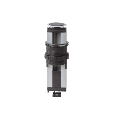 Teleblock Simon K45 para Voz, Datos, Multimedia o Contactos Eléctricos / Capacidad para 4 Módulos K45 / Apertura Manual con Tapa Abatible / Instalación en Mobiliario de Oficina o Comercial / (KTL204CY)