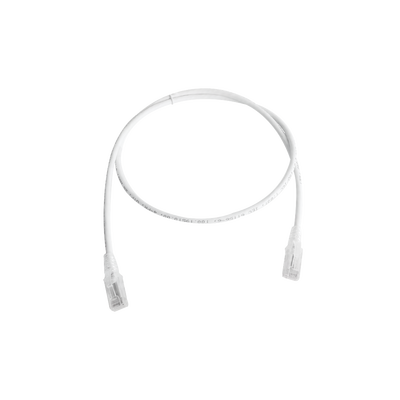 Patch Cord MC6 Modular Cat5e UTP, CM/LS0H, 3.05 Metros (10 Pies), Color Blanco, Versión Bulk (Sin Empaque Individual)