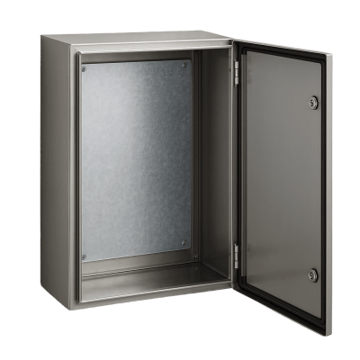 Gabinete de Acero Inoxidable IP66 Uso en Intemperie (600 x 800 x 300 mm) con Placa Interna Galvanizada.