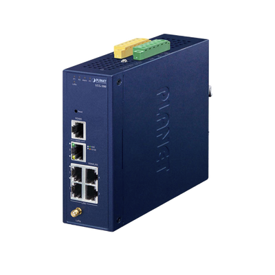 (LoRa) Gateway Industrial LoRaWAN con 5 puertos 10/100/1000T, Banda de 902 a 928 MHz,  Con 2 Entradas y Salidas Digitales