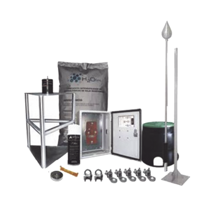 Kit Pararrayo con Accesorios de Instalación, Fabricado en Acero Inoxidable con Protección de Diámetro de 200m.