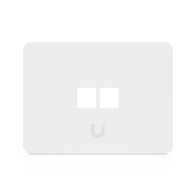 Placa de Pared Horizontal Universal para Keystone de 2 Puertos con Cubierta Pintable, Acabado Personalizable, Paquete con 4 Piezas