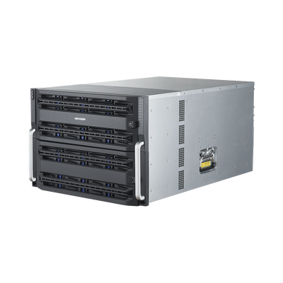 Servidor de Almacenamiento en Red / Soporta 48 Discos Duros (No Incluye Discos) / Soporta Hasta 512 Canales IP / Controlador Simple 
