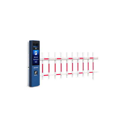 Barrera Vehicular DERECHA Todo en Uno / Brazo Articulado Incluido de 4 mts / Cámara ANPR Integrada / Boton de Ayuda / Pantalla LCD / Apertura en 4 segundos 