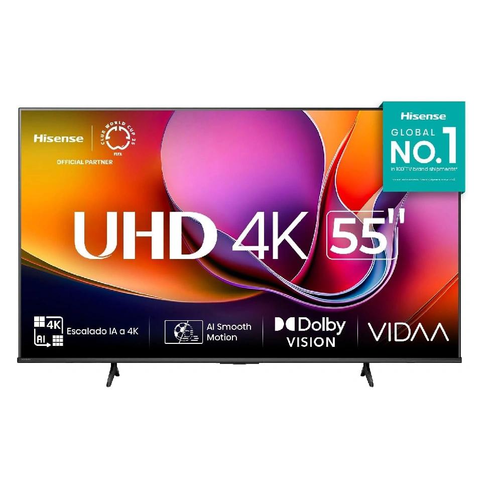 PANTALLA HISENSE 55" SMART TV LED 55A65NV 4K ULTRA HD NEGRO
