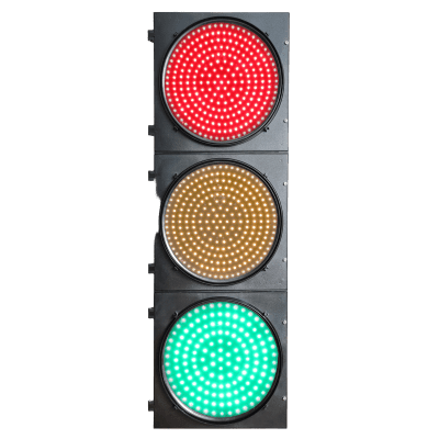 Semáforo LED Full Ball, 300 mm, PC+ABS, IP53, 149 LEDs Rojo/Amarillo, 97 LEDs Verde, 400 m Visibilidad, 100.000 Horas Vida Útil