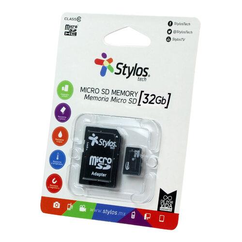 MEMORIA MICRO SD STYLOS 32 GB CLASE 10 CON ADAPTADOR STMS321B