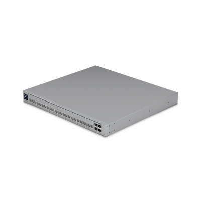 UniFi Switch Pro HD Capa 3, 24 puertos Etherlighting POE++ / (22) puertos 2.5 GbE, (2) puertos 10GbE, todos POE++, (4) puertos 10G SFP+, 600W presupuesto POE