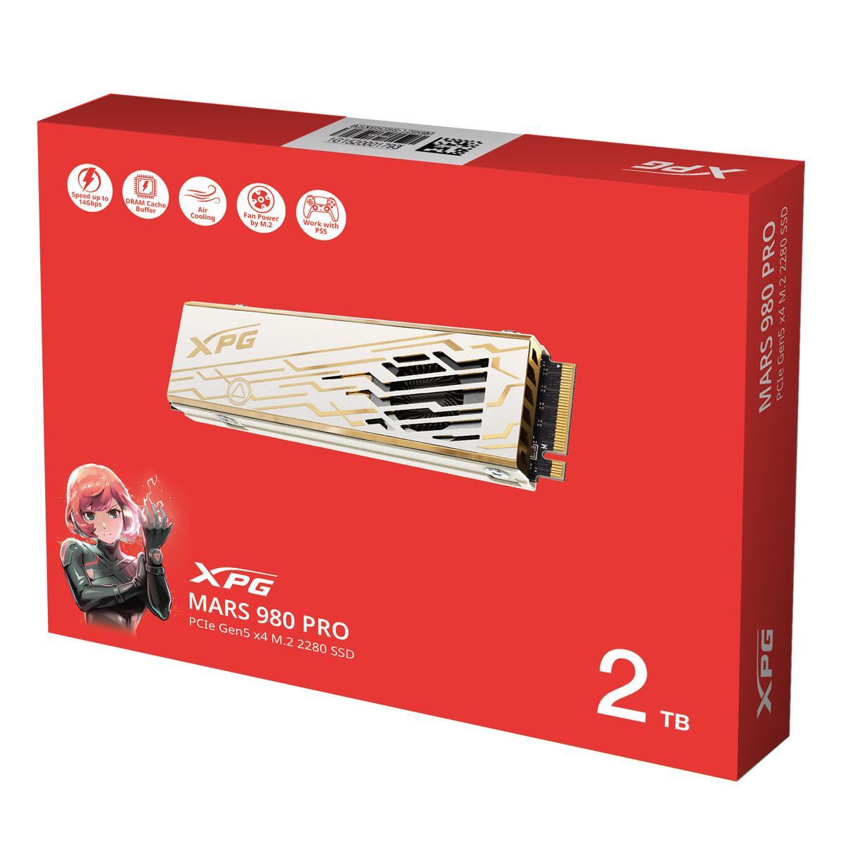 UNIDAD SSD M.2 XPG MARS 980 PRO PCIE GEN 5X4 2TB (SMAR-980P-2TCI)