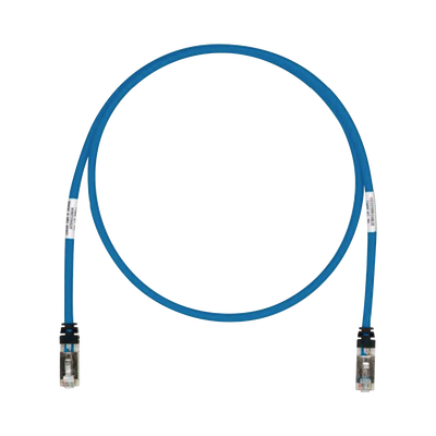 Patch Cord Cat6A, Blindado S/FTP, CM/LS0H, 0.91 Metros (3 Pies), Color Azul