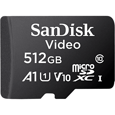 Memoria microSD SanDisk 512GB / Alta Resistencia / Videovigilancia / Clase 10