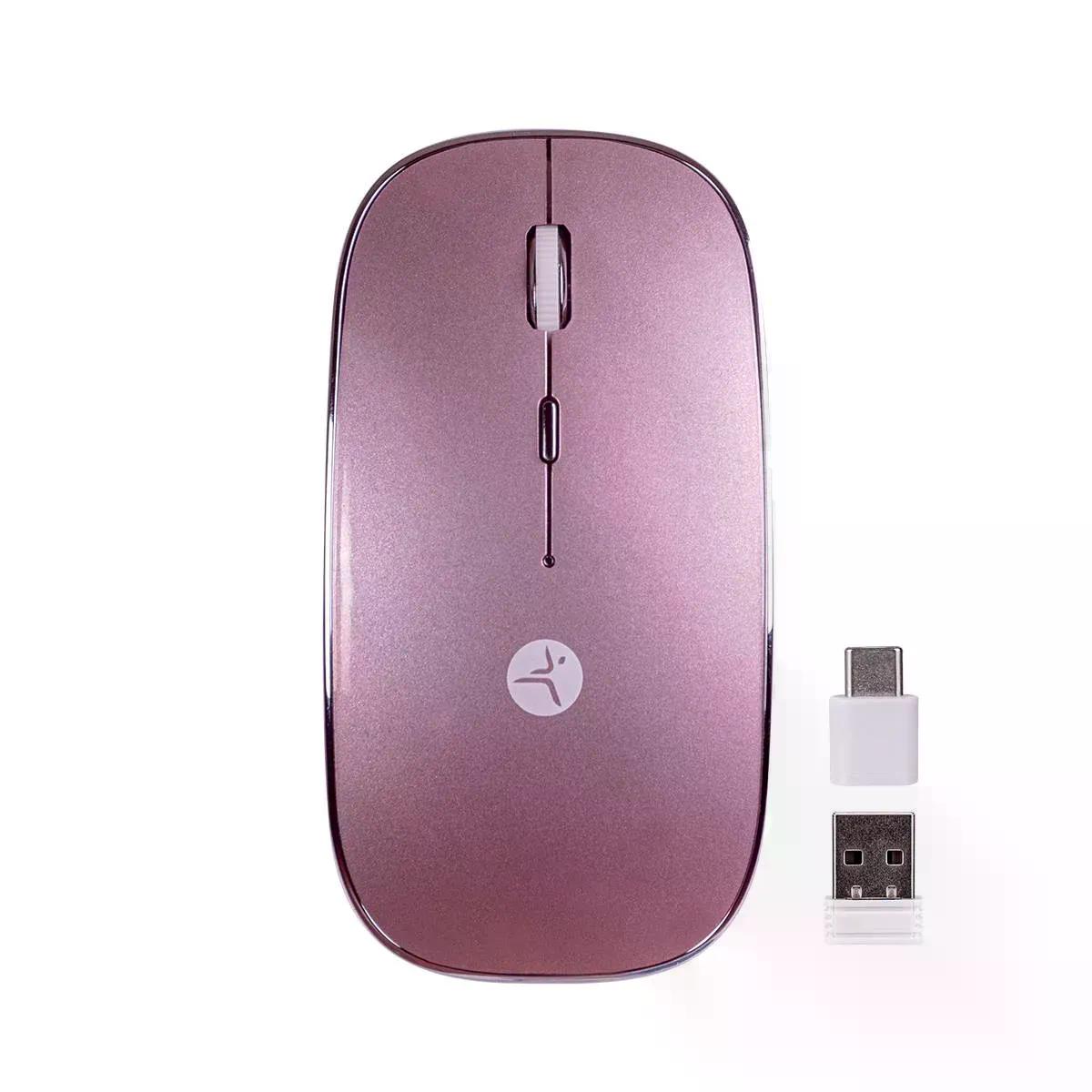 MOUSE TECHZONE TZACMOI27 INALAMBRICO OPTICO 1.600DPI RF ROSA