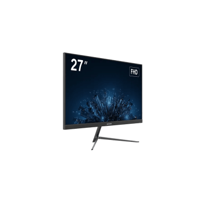 Monitor LED Full HD (1080p) de 27" / Bocinas Integradas / 100 Hz / Ideal para CCTV, Oficina y Hogar / Entrada HDMI-VGA / VESA (100 X 100) / Uso 24/7 / IPS / Ultra Delgado