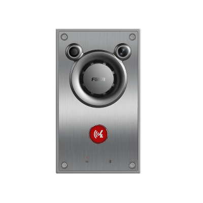 Video/ Intercomunicador IP, Altavoz 10W, 2 relevadores con botón para llamada, anti-vandálico, IP66 e IK10, PoE